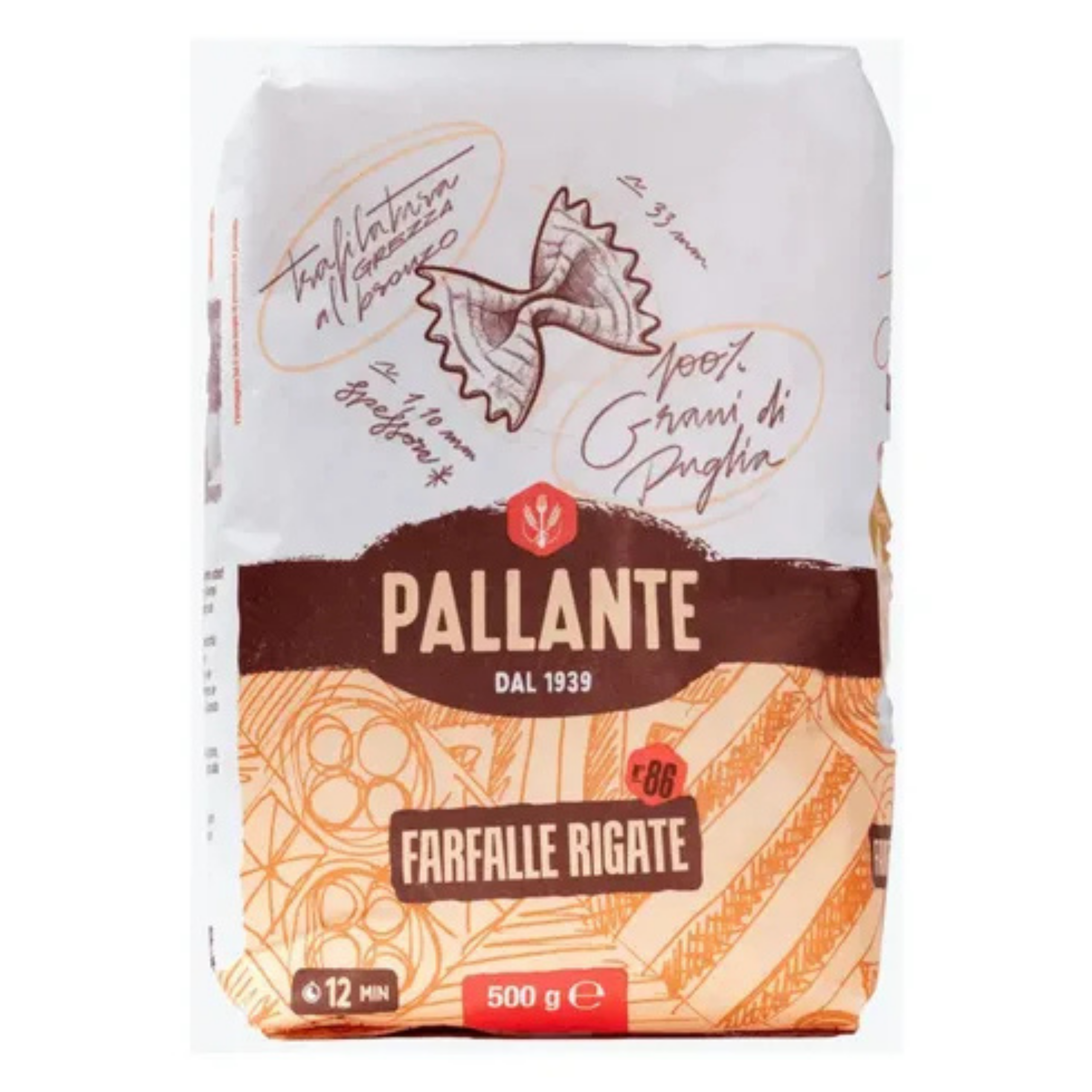 Pallante Paste Farfalle Rigate 500gr