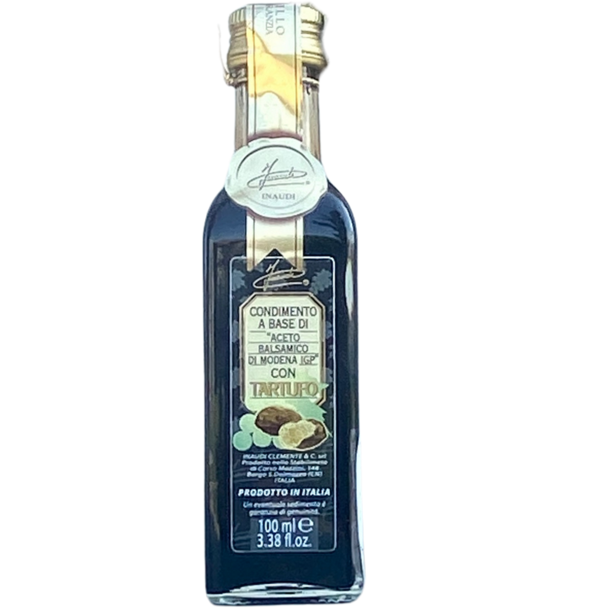Inaudi Condiment balsamic cu trufe negre 100ml, condiment italian gourmet cu aromă intensă de trufe, ideal pentru salate, brânzeturi, carpaccio, carne, legume și bruschette, delicatese și produs de băcănie italiană
