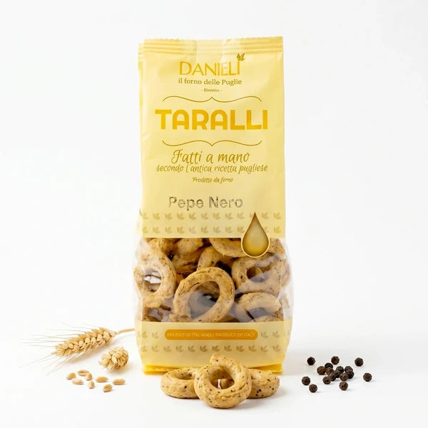 Danieli di Puglia Covrigei Taralli, piper negru, 240g