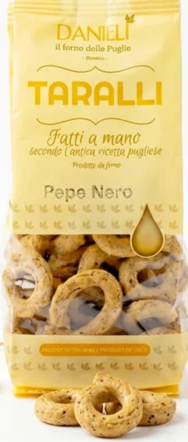 Danieli di Puglia Covrigei Taralli, piper negru, 240g