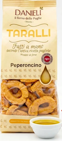 Danieli di Puglia Covrigei Taralli, ardei iute, 240g